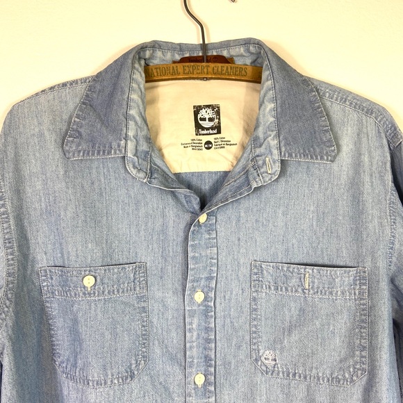 Men/Uni Timberland Long Sleeve Button Down Medium - Picture 3 of 11